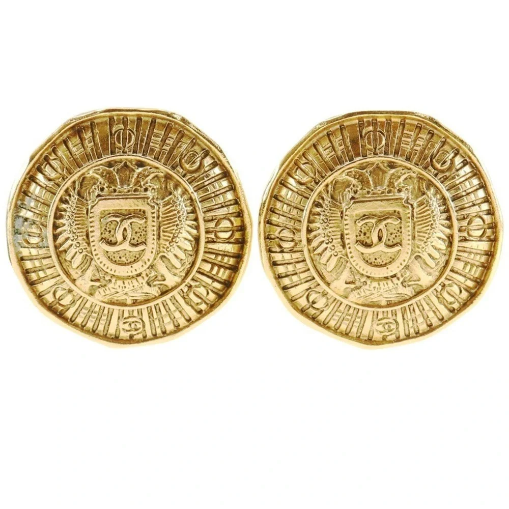 CHANEL Vintage Gold Earrings
